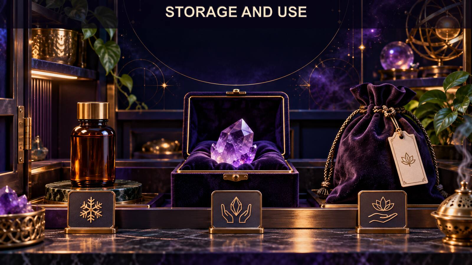 After the operation, water, crystals, and objects follow their ordinary storage, use, cleaning, and disposal requirements.