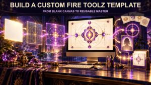 Custom Fire Toolz template built from a blank canvas with clear positions and a verified route
