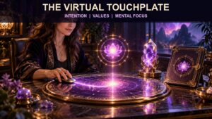Fire Toolz virtual touchplate connecting focused intention with a saved radionic value